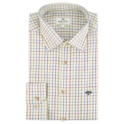 Hoggs Of Fife Inverness Cotton Tattersall Shirt - Wine/Blue/Green 6 Hoggs Of Fife Inverness Cotton Tattersall Shirt - Wine/Blue/Green -Fashionable Man inverness tattrsll shrt wnblgrn 3