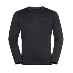 Jack Wolfskin Men’s Sky Thermal Long Sleeve Tee – Black -Fashionable Man jack wolfskin men s sky thermal long sleeve tee black 1