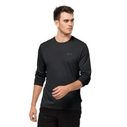 Jack Wolfskin Men’s Sky Thermal Long Sleeve Tee – Black -Fashionable Man jack wolfskin men s sky thermal long sleeve tee black 2 1