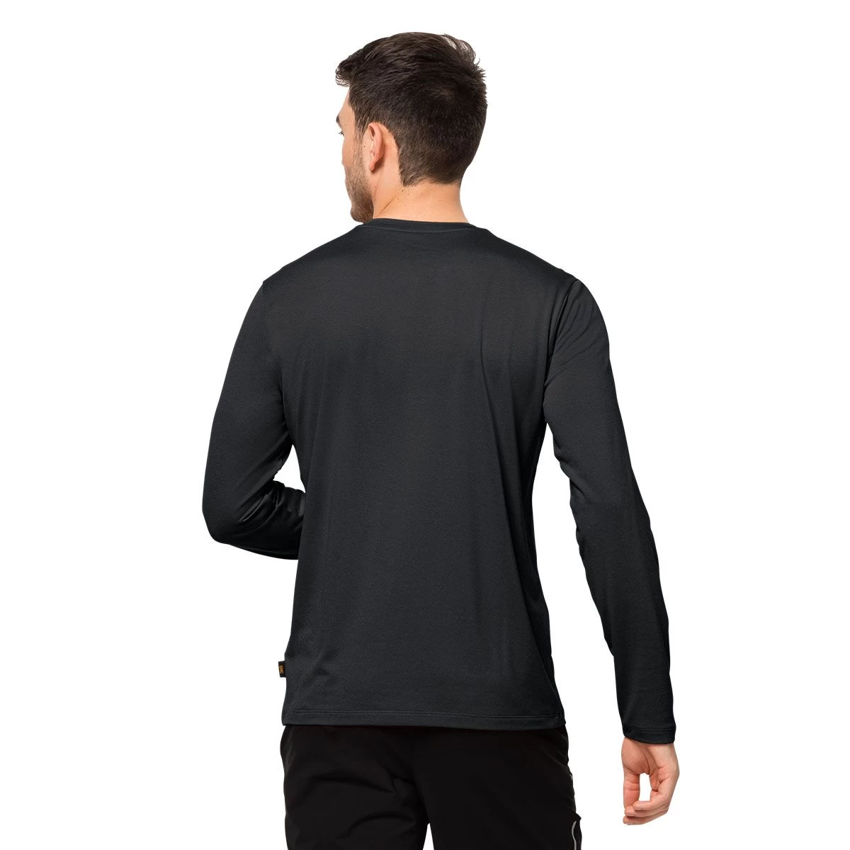 Jack Wolfskin Men’s Sky Thermal Long Sleeve Tee – Black - Image 2