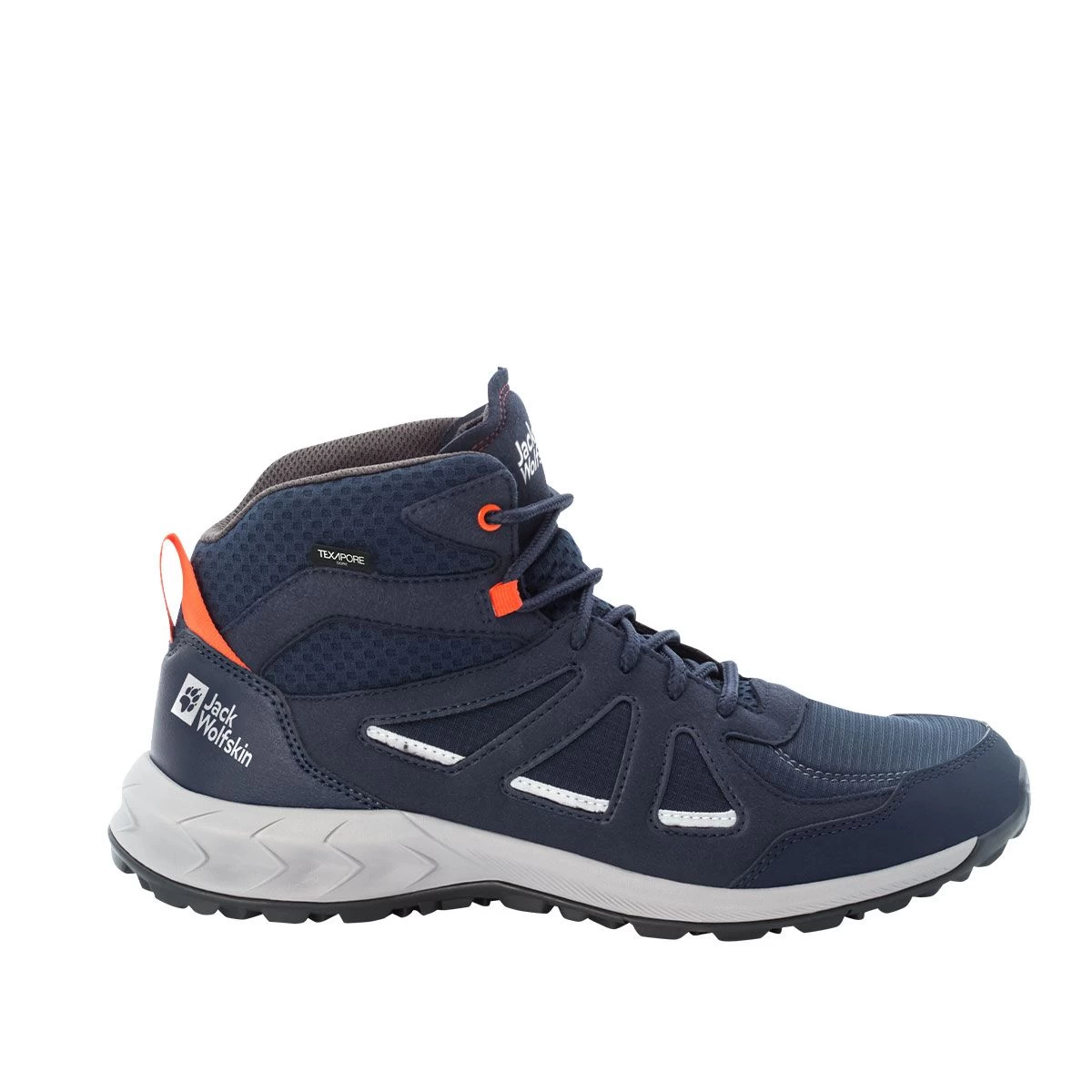 Jack Wolfskin Men’s Woodland 2 Texapore Mid Walking Boots – Blue/Red - Image 7