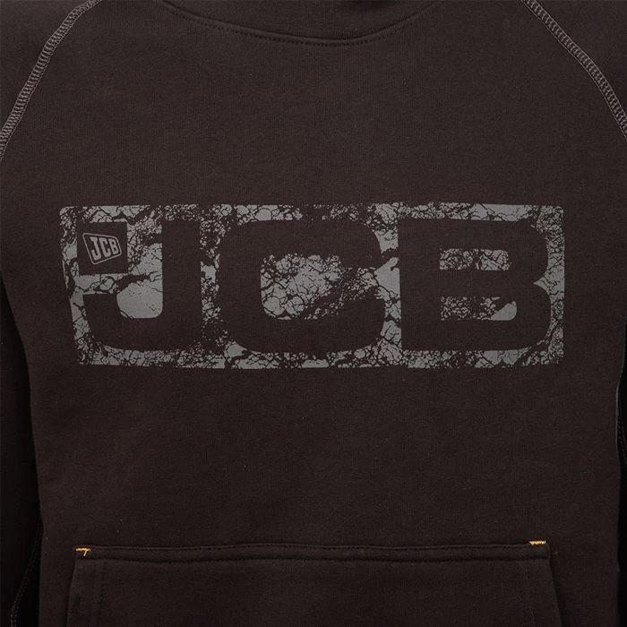 JCB Horton Logo Hoodie – Black & Grey 4 JCB Horton Logo Hoodie – Black & Grey - Image 4