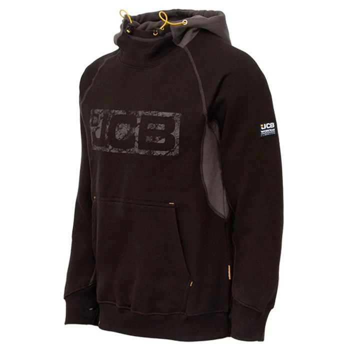 JCB Horton Logo Hoodie – Black & Grey 2 JCB Horton Logo Hoodie – Black & Grey - Image 2