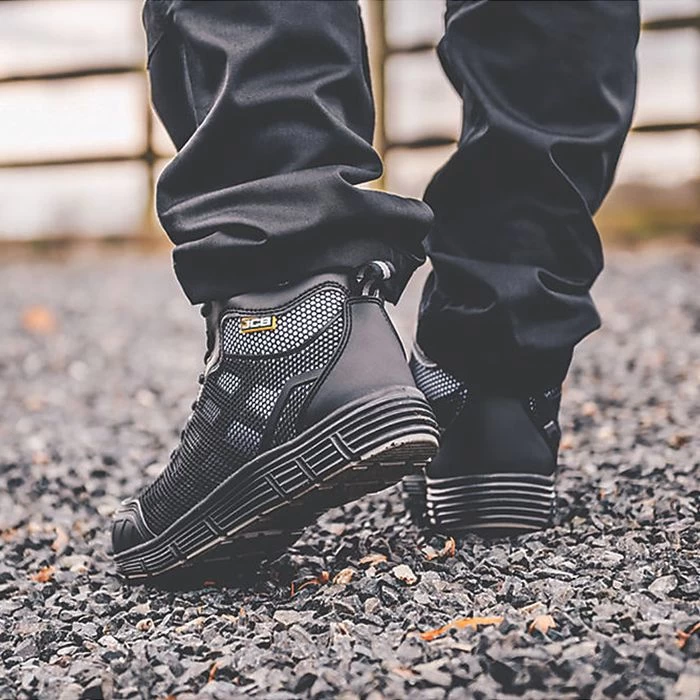 JCB Men's Hydradig Mid Cut Work Safety Boot - Black 4 JCB Men's Hydradig Mid Cut Work Safety Boot - Black - Image 4