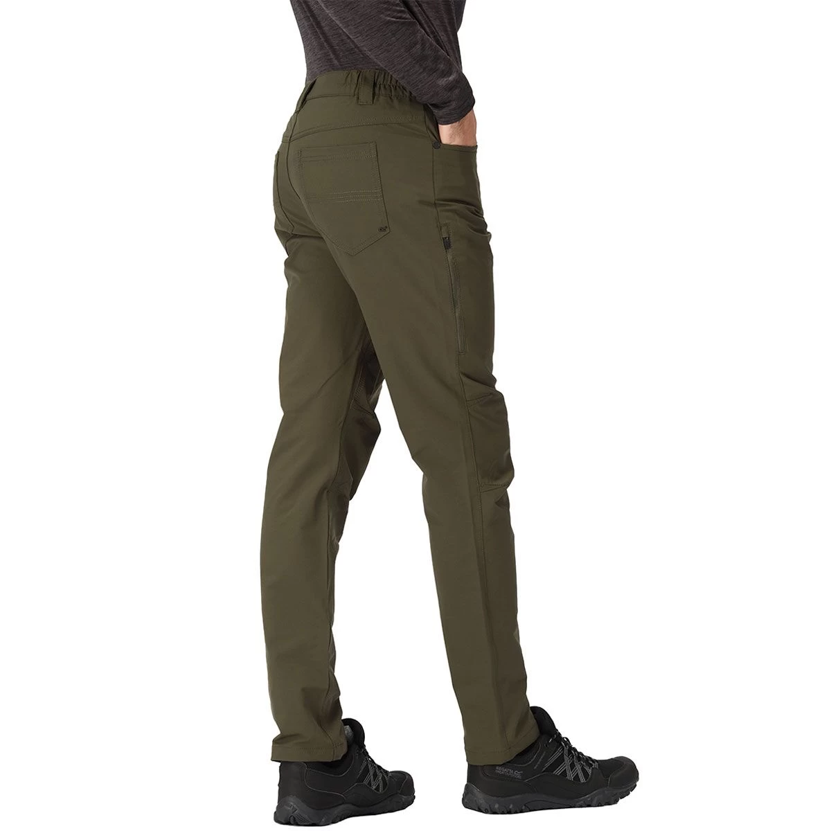 Regatta Men's Kennick Trousers - Dark Khaki 4 Regatta Men's Kennick Trousers - Dark Khaki - Image 4