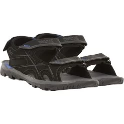 Regatta Men’s Kota Drift Sandals – Black / Nautical Blue / Dark Grey -Fashionable Man kota drift blk nautical 1 1