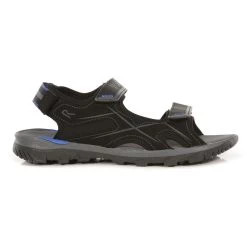 Regatta Men’s Kota Drift Sandals – Black / Nautical Blue / Dark Grey -Fashionable Man kota drift blk nautical 2
