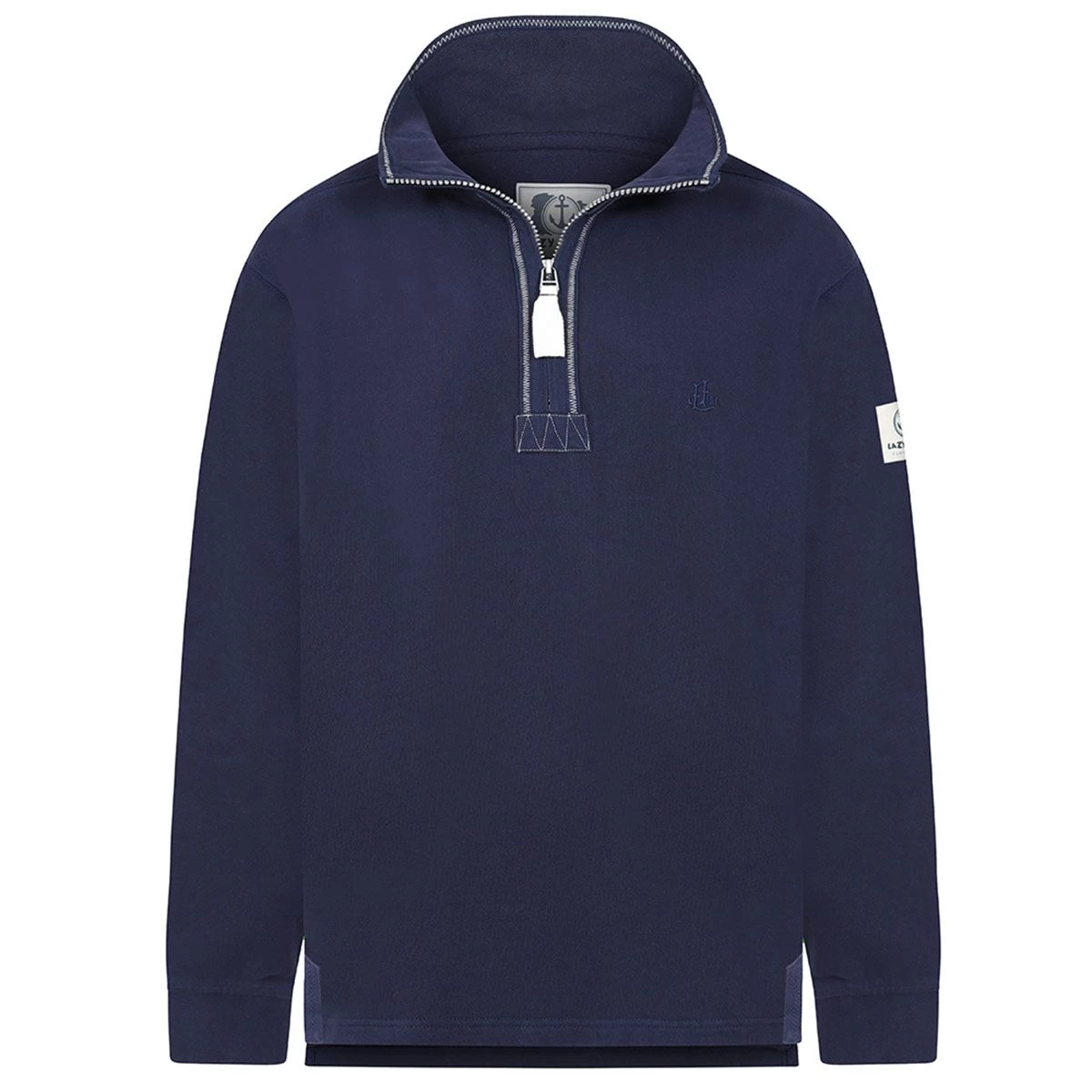 Lazy Jacks Men’s Classic ¼ Zip Sweatshirt - Marine 2 Lazy Jacks Men’s Classic ¼ Zip Sweatshirt - Marine - Image 2