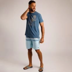 Weird Fish Men's Lucknow Striped Board Shorts - Blue Sapphire 10 Weird Fish Men's Lucknow Striped Board Shorts - Blue Sapphire -Fashionable Man lcknweco prntdstrp brdshrts bluesaph 2