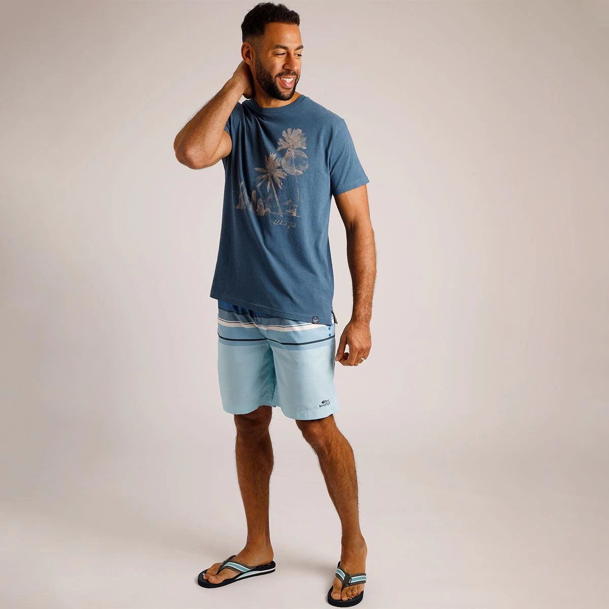 Weird Fish Men's Lucknow Striped Board Shorts - Blue Sapphire 3 Weird Fish Men's Lucknow Striped Board Shorts - Blue Sapphire - Image 3
