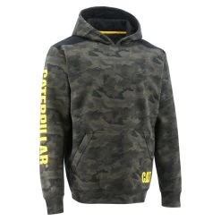 CAT Men's Logo Panel Hoodie - Camouflage