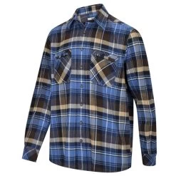 Hoggs Of Fife Countrysport Luxury Hunting Shirt - Blue/Brown