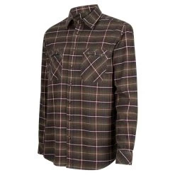 Hoggs Of Fife Countrysport Luxury Hunting Shirt - Olive/Wine