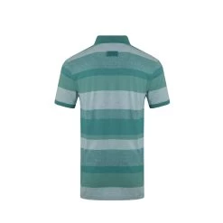 Weird Fish Men's Lymore Organic Striped Polo Shirt - Peacock Blue 4 Weird Fish Men's Lymore Organic Striped Polo Shirt - Peacock Blue -Fashionable Man lymor slb piq strppolo peakblu 2