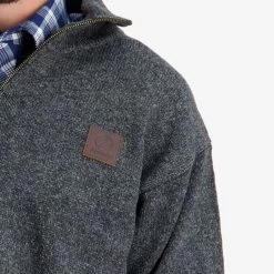 Swanndri Men's Mariner ¼ Zip Sweater - Charcoal -Fashionable Man mariner 14 zip nck sweater cha