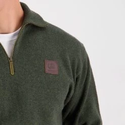 Swanndri Men's Mariner ¼ Zip Sweater - Olive 17 Swanndri Men's Mariner ¼ Zip Sweater - Olive -Fashionable Man mariner 14 zip nck sweater olv 3