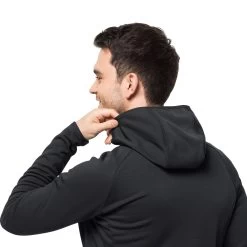 Jack Wolfskin Men's Baiselberg Full Zip Hooded Fleece Jacket - Black 9 Jack Wolfskin Men's Baiselberg Full Zip Hooded Fleece Jacket - Black -Fashionable Man mns baiselberg hooded fz black