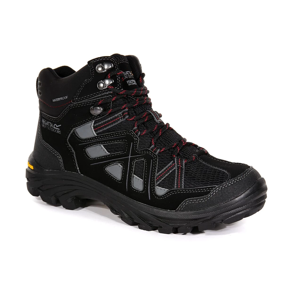 Regatta Men’s Burrell II Mid Walking Boots – Black/Granite 3 Regatta Men’s Burrell II Mid Walking Boots – Black/Granite - Image 3