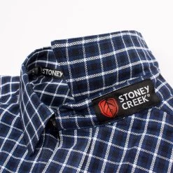 Stoney Creek Men’s Checkmate Short Sleeve Shirt – Navy -Fashionable Man mns checkmate ss shirt blue 2