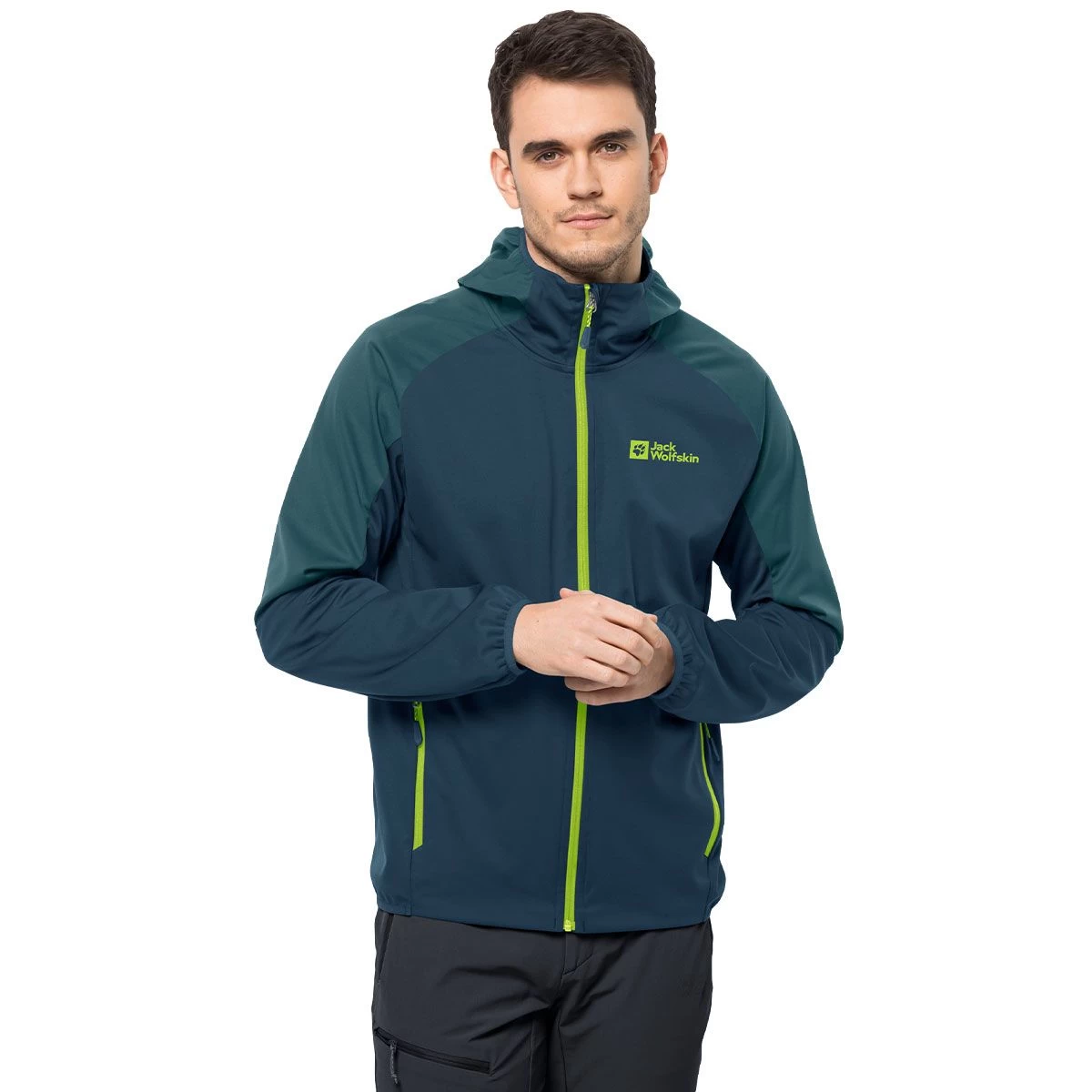 Jack Wolfskin Men's Feldberg Softshell Hooded Jacket - Dark Sea 7 Jack Wolfskin Men's Feldberg Softshell Hooded Jacket - Dark Sea - Image 7