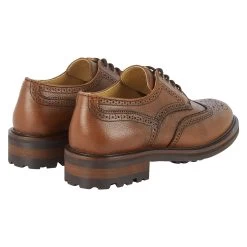 Le Chameau Men's Deauville Cuir Brogue Shoes - Marron -Fashionable Man mns normandy cuir marron 1
