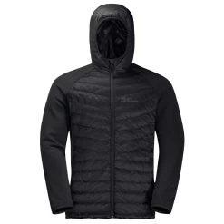 Jack Wolfskin Men's Routeburn Pro Hybrid Quilted Jacket - Black -Fashionable Man mns routeburn pro hybrid black 4