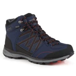 Regatta Men's Samaris Mid Ll Walking Boots - Navy/ Burnt Salmon -Fashionable Man mns samaris ii mid nvy btsal 5