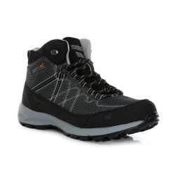Regatta Men’s Samaris Lite Mid Walking Boots – Black/Dark Steel -Fashionable Man mns samaris lite mid blackdkstl
