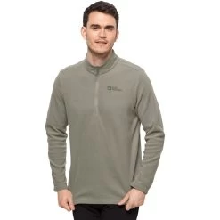Jack Wolfskin Men's Taunus Half Zip Fleece - Misty Green -Fashionable Man mns taunus hz misty green 1 1