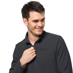 Jack Wolfskin Men's Taunus Half Zip Fleece - Phantom -Fashionable Man mns taunus hz phantom 3
