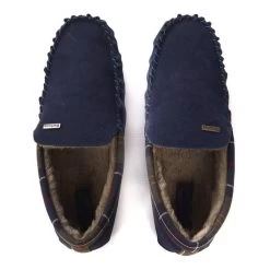 Barbour Men's Monty Slippers - Navy -Fashionable Man monty navy suede1