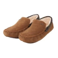 Barbour Men's Monty Slippers - Camel -Fashionable Man monty slippers camel 1
