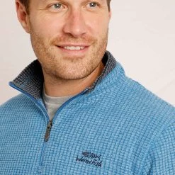 Weird Fish Men's Newark ¼ Zip Grid Fleece - Cobalt Blue 12 Weird Fish Men's Newark ¼ Zip Grid Fleece - Cobalt Blue -Fashionable Man newark 14 zip grid flc cobblue 3
