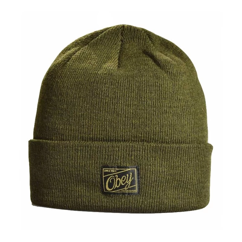 OBEY Jobber Beanie - Heather Army 1 OBEY Jobber Beanie - Heather Army