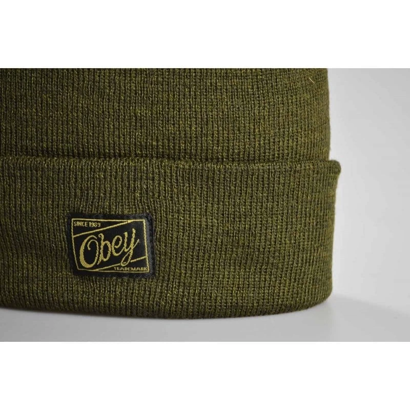 OBEY Jobber Beanie - Heather Army 2 OBEY Jobber Beanie - Heather Army - Image 2