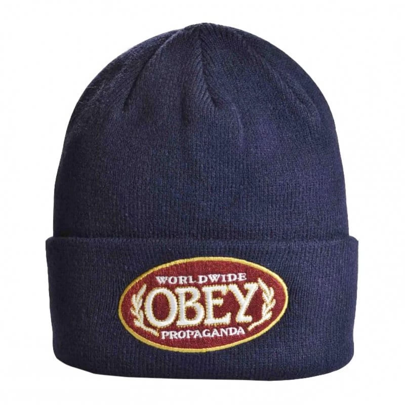 OBEY Smoke Beanie - Navy 1 OBEY Smoke Beanie - Navy