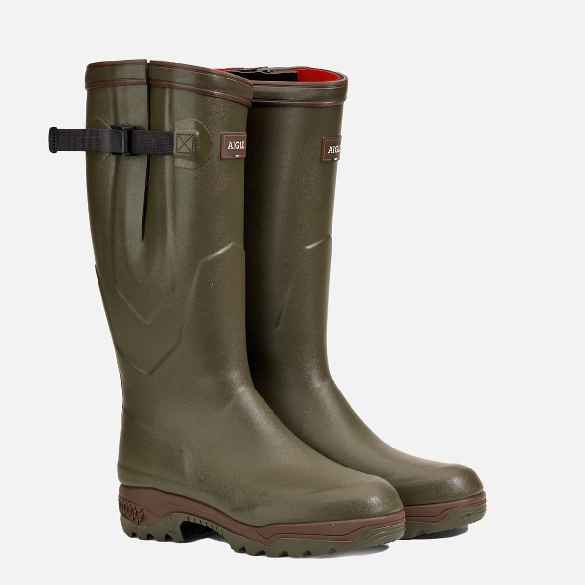 Aigle Men's Parcours 2 ISO Wellington Boot - Khaki 6 Aigle Men's Parcours 2 ISO Wellington Boot - Khaki - Image 6