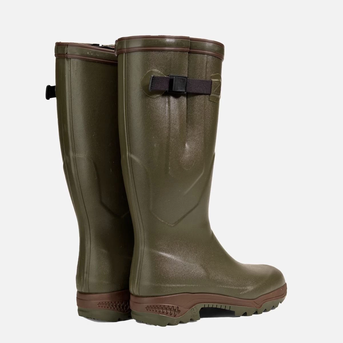 Aigle Men's Parcours 2 ISO Wellington Boot - Khaki 3 Aigle Men's Parcours 2 ISO Wellington Boot - Khaki - Image 3