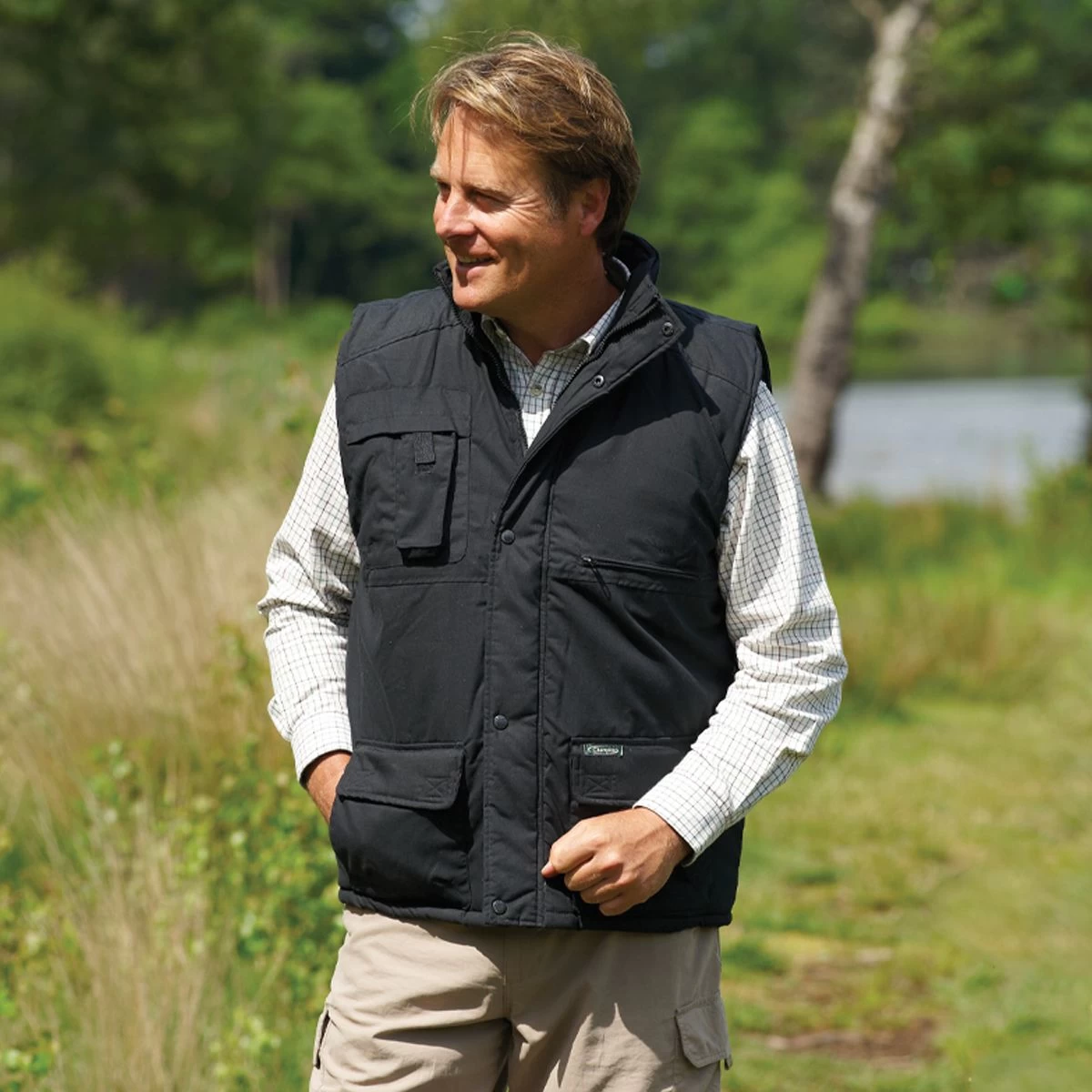 Champion Men's Peak Padded Bodywarmer - Black 1 Champion Men's Peak Padded Bodywarmer - Black