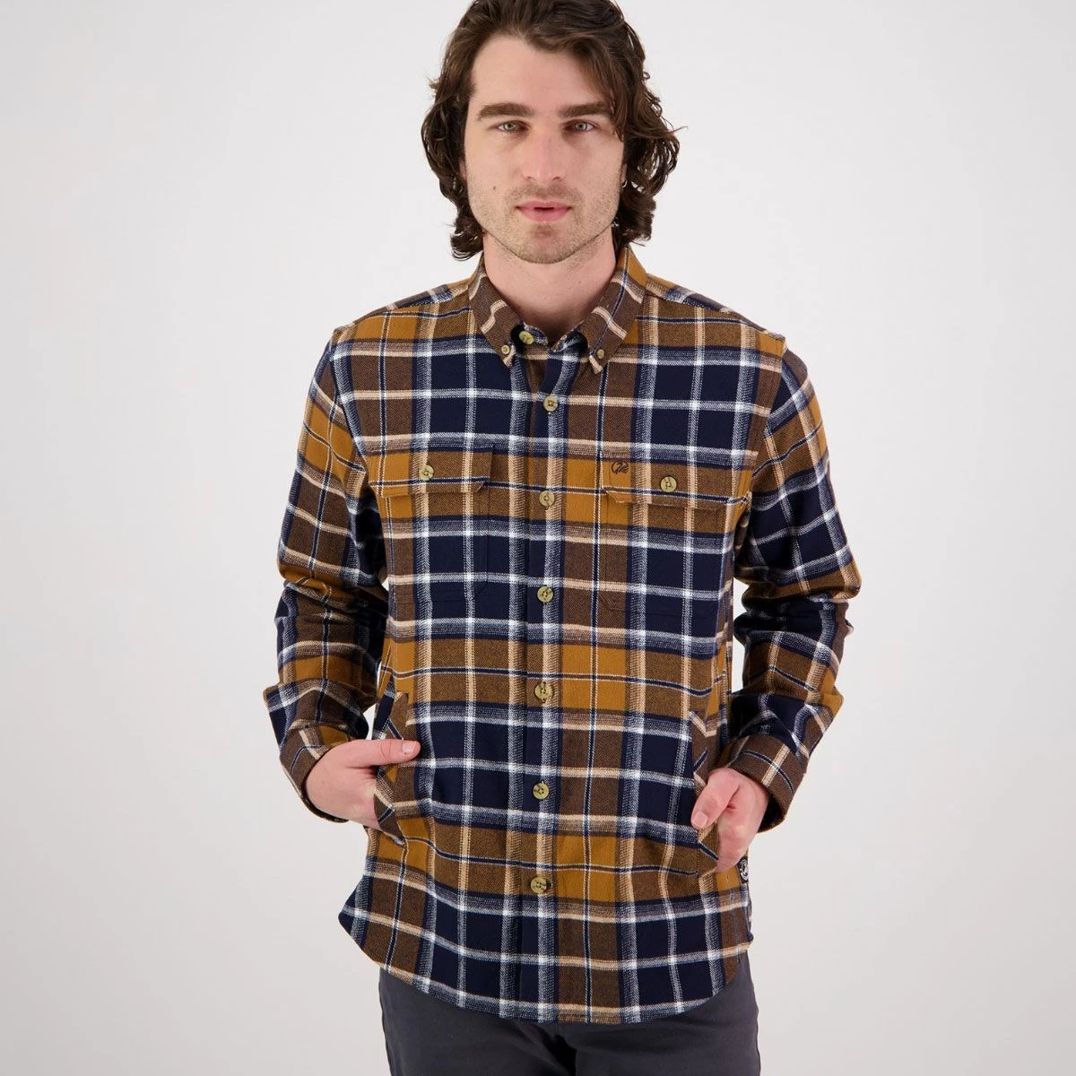 Swanndri Men's Pencarrow Long Sleeved Shacket - Tan 3 Swanndri Men's Pencarrow Long Sleeved Shacket - Tan - Image 3