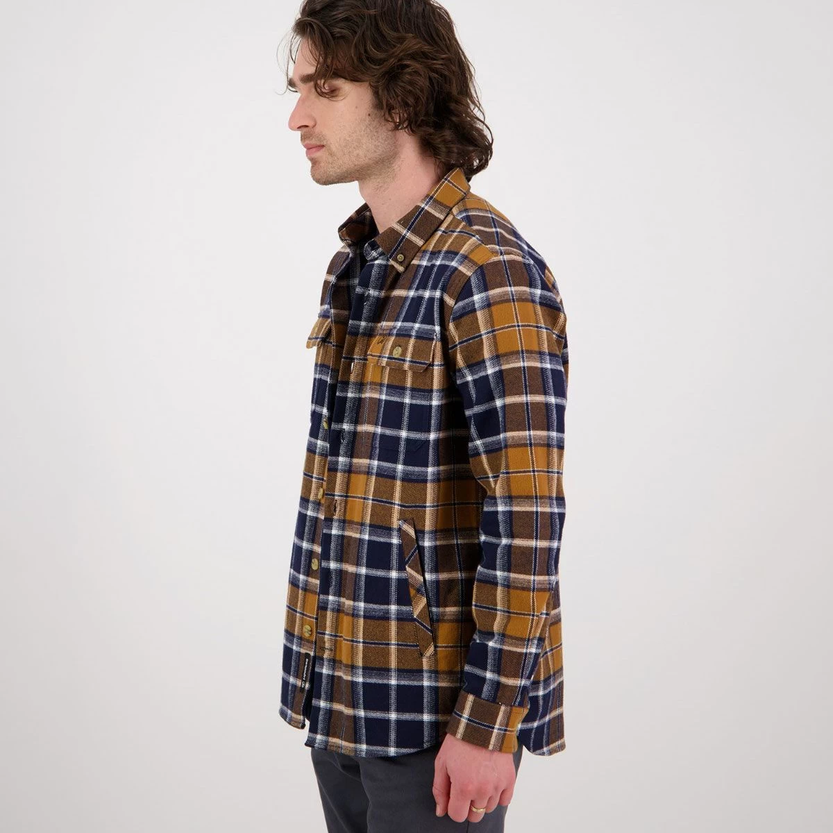 Swanndri Men's Pencarrow Long Sleeved Shacket - Tan 5 Swanndri Men's Pencarrow Long Sleeved Shacket - Tan - Image 5