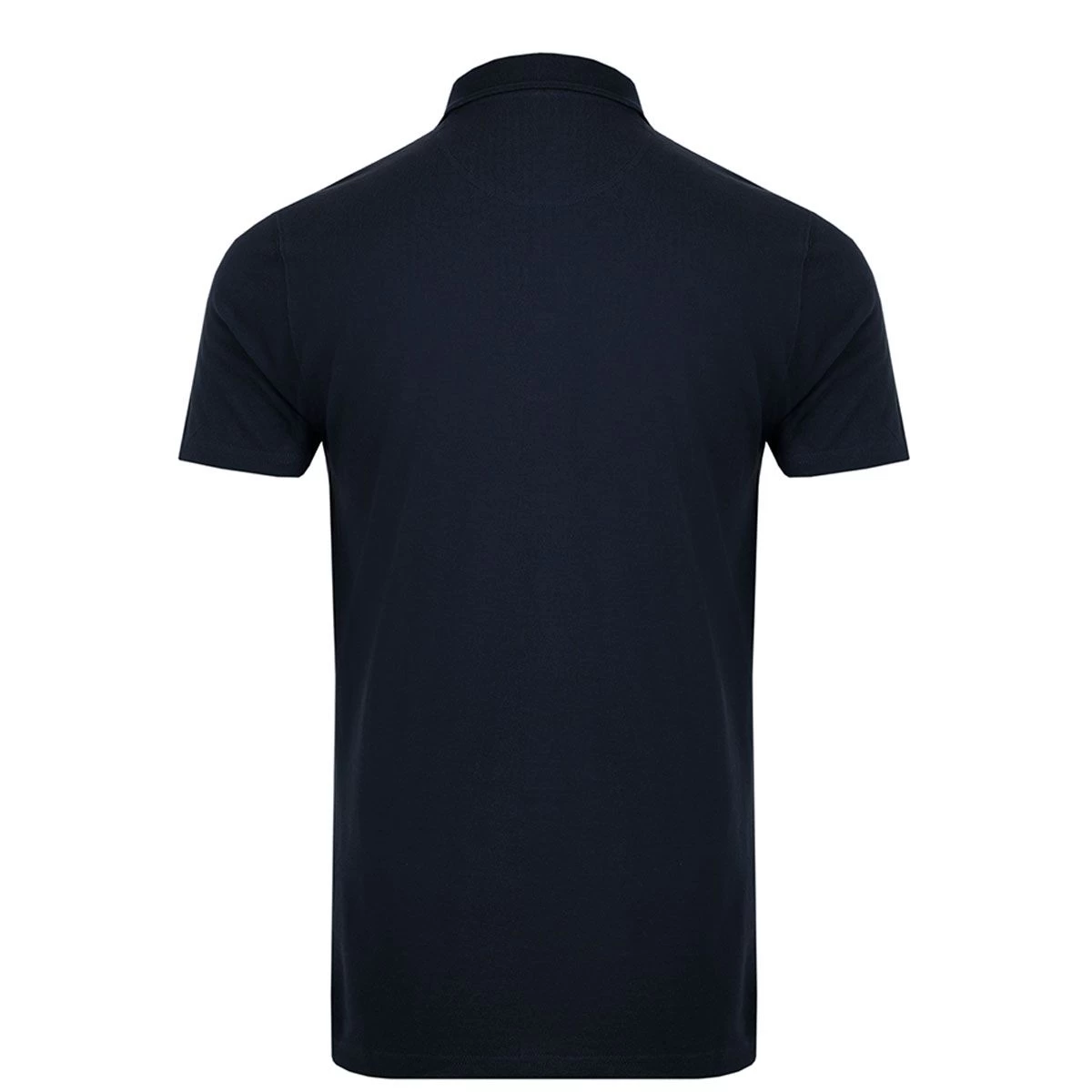 Weird Fish Men's Miles Pique Polo Shirt - Navy 2 Weird Fish Men's Miles Pique Polo Shirt - Navy - Image 2