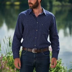 Champion Men's Castleton Long Sleeve Shirt - Navy