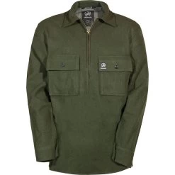 Swanndri Men's Ranger Wool 1/4 Zip Bushshirt - Olive -Fashionable Man ranger 1 4 zip bush shirt olive 6