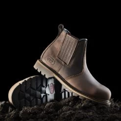 V12 Men's Rawhide Safety Boots - Brown -Fashionable Man rawhide 2