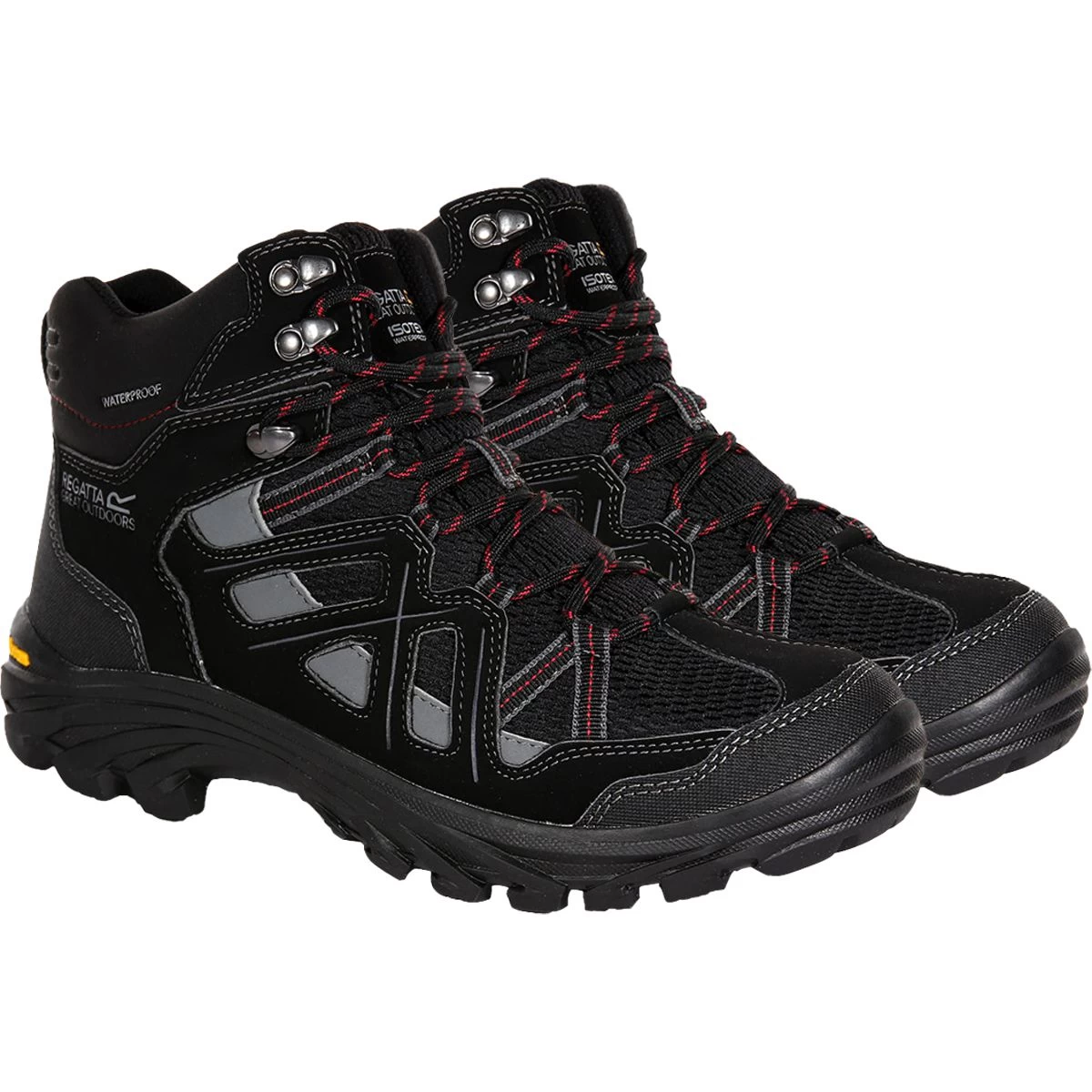 Regatta Men’s Burrell II Mid Walking Boots – Black/Granite 1 Regatta Men’s Burrell II Mid Walking Boots – Black/Granite