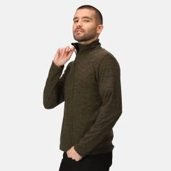 Regatta Men's Edley Ribbed Fleece - Dark Khaki Marl