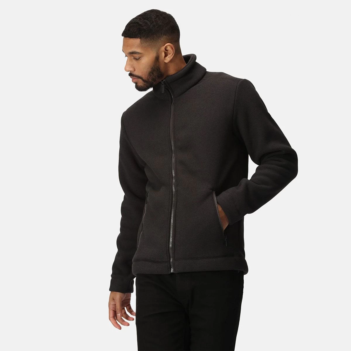 Regatta Men's Garrian II Fleece - Ash Black 2 Regatta Men's Garrian II Fleece - Ash Black - Image 2