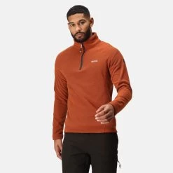 Regatta Men's Kenger Half Zip Honeycomb Fleece - Burnt Copper -Fashionable Man regatta men s kenger half zip honeycomb fleece burnt copper 1 1