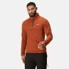 Regatta Men's Kenger Half Zip Honeycomb Fleece - Burnt Copper